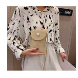 Straw Woven Mini Beach Bag Single Shoulder Messenger Bag