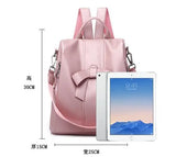 Big Capacity Bow PU Backpack Preppy Style Teenage Girls Schoolbag