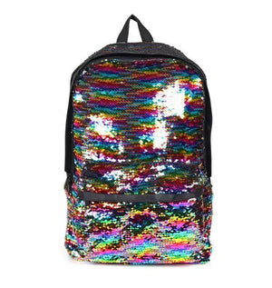 Sequins Bling Teenage Backpack for Girls Travel Shoulder Women Bag