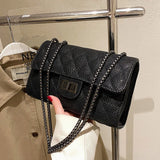 Diamond Chain Shoulder Bag Small Crossbody Handbag