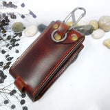 Leather Car Key Case Drawstring Key Organizer