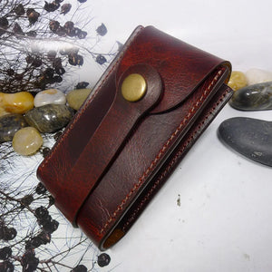 Leather Car Key Case Drawstring Key Organizer