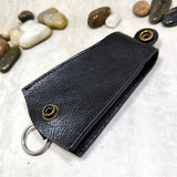 Leather Key Holder Large Capacity Keys Case Pulling-Out Keys Pouch