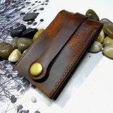 Large Capacity Leather Key Holder Pulling-Out Keys Pouch Organizer Case