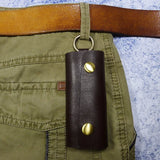 Mini Key Organizer Leather Small Key Holder Portable Key Pouch