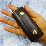 Mini Key Organizer Leather Small Key Holder Portable Key Pouch