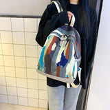 Nylon Graffiti Backpack Softback Zipper High-capacity Camouflage School Bag