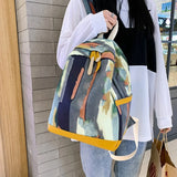 Nylon Graffiti Backpack Softback Zipper High-capacity Camouflage School Bag