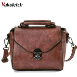 Vintage Casual Women PU Leather Small Handbag Ladies Shoulder Crossbody Bag