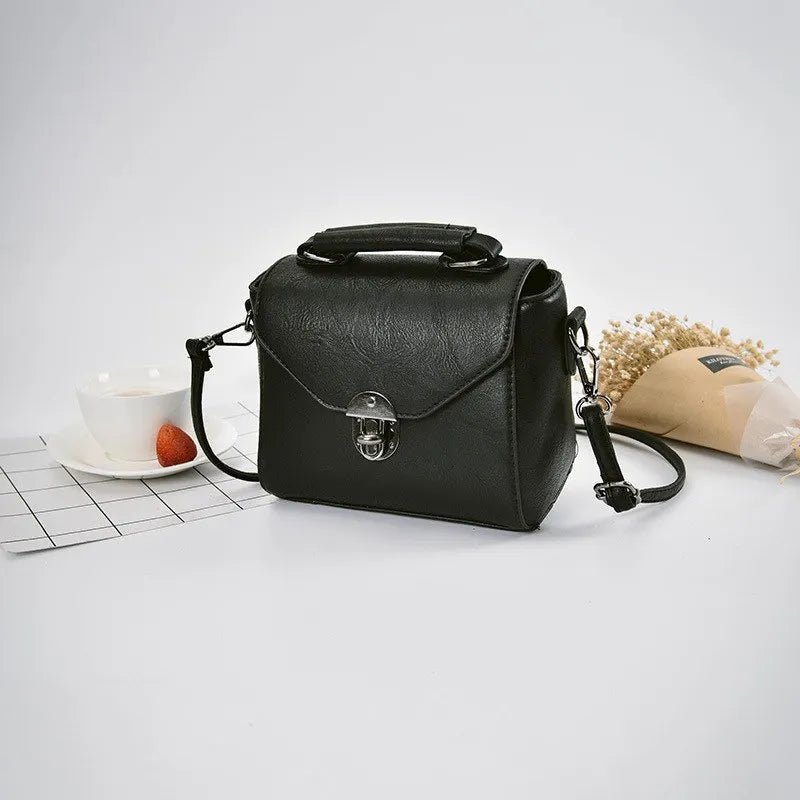 Vintage Casual Women PU Leather Small Handbag Ladies Shoulder Crossbody Bag
