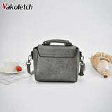 Vintage Casual Women PU Leather Small Handbag Ladies Shoulder Crossbody Bag