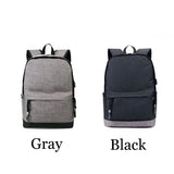 Canvas Backpack Men Casual Back Pack USB High School Bags for Teenagers Boys