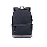 Canvas Backpack Men Casual Back Pack USB High School Bags for Teenagers Boys