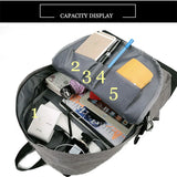 Canvas Backpack Men Casual Back Pack USB High School Bags for Teenagers Boys