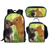 Canvas Casual Rabbit Print Shoulder Bag for Kids and Women