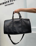 Crocodile Skin PU Travel Duffle Bag for Commercial Use