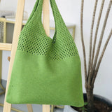 Casual Hollow Woven Women Shoulder Bags Large Tote Beach Bag