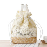 Casual Rattan Women Backpack Bohemian Straw Bag Large Capacity