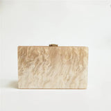 Champagne Acrylic Box Clutch Shoulder Bag