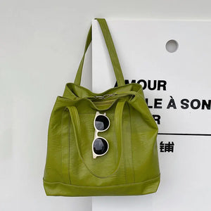 Large Capacity Green Tote Bag for Women