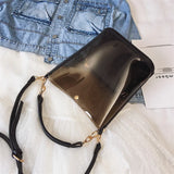 Clear PVC Handbag Set Transparent Women's Crossbody Bucket Bag 2pcs