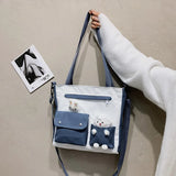 Japanese Student Shoulder Bag Canvas Messenger Bag