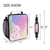 Cherry Blossoms Lunch Box Insulated Canvas Lunch Bag