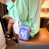 Cartoon Rainbow Pony Mobile Phone Bag Baby Unicorn Shoulder Messenger