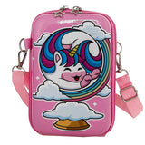Cartoon Rainbow Pony Mobile Phone Bag Baby Unicorn Shoulder Messenger