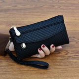 Plaid Zipper Organizer Wallet Women's Money Bag