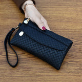 Plaid Zipper Organizer Wallet Women's Money Bag