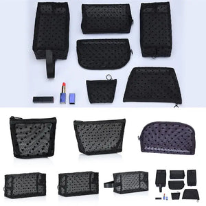 Transparent Mesh Makeup Bag Large Capacity Cosmetic Pouch Organizer