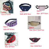 Corduroy Waist Bag Zipper Chest Bag Sport Travel Women Fanny Pack