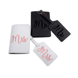 Embroidered Mr Mrs Couple Passport Cover Set