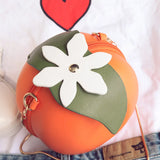 Orange Shape Women Shoulder Bag Crossbody Chain Messenger Purse