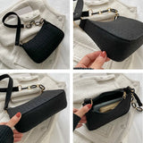 Crocodile Pattern Bags for Women Handbags Metal Chain PU Leather Lady Shoulder