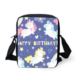 Girls' Unicorn Print Crossbody Bag, Small Messenger Shoulder Bag