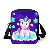 Girls' Unicorn Print Crossbody Bag, Small Messenger Shoulder Bag