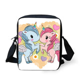 Girls' Unicorn Print Crossbody Bag, Small Messenger Shoulder Bag