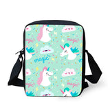 Girls' Unicorn Print Crossbody Bag, Small Messenger Shoulder Bag