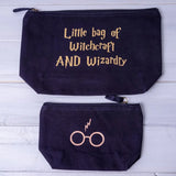 Navy Rose Bridal Party Makeup Bag, Bridesmaid Pouch