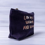 Navy Rose Bridal Party Makeup Bag, Bridesmaid Pouch