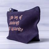 Navy Rose Bridal Party Makeup Bag, Bridesmaid Pouch