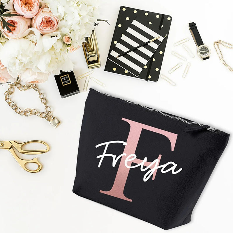 Personalized Rose Bride Makeup Bag for Wedding Proposal