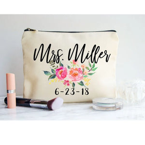 Floral Bachelorette Makeup Bag