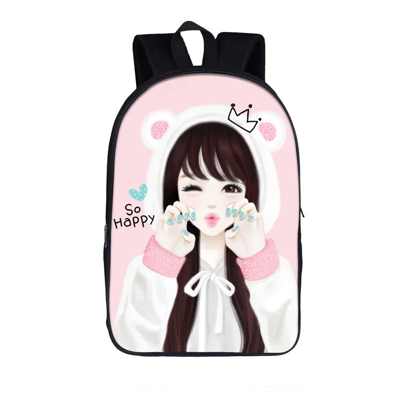Girl Princess Backpack Daily School Bags for Teenage Girls