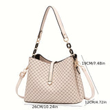 Geometric Pattern Crossbody Bag Vintage Chain Shoulder Bag