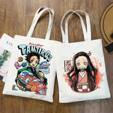 Demon Slayer Eco Tote Bag Kimetsu No Yaiba Graphic Shopper Bag
