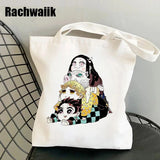 Demon Slayer Eco Tote Bag Kimetsu No Yaiba Graphic Shopper Bag