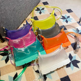 Clear PVC Jelly Mini Crossbody Shoulder Bag for Women